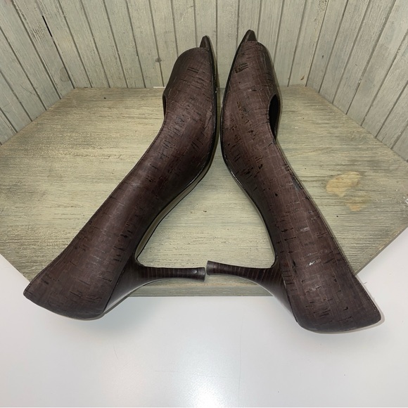 Stuart Weitzman Brown Patterned Open Toe Heels 10.5M - Picture 11 of 12